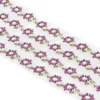 Strass-Bordüren, Blumen 3, verschiedene Farben, 3 Bogen