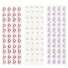 Strass-Bordüren, Blumen 2, verschiedene Farben, 3 Bogen