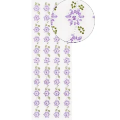 Strass-Bordüren, Blumen 2, verschiedene Farben, 3 Bogen
