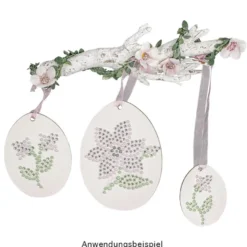 Strass-Ornamente, Blumen 2, verschiedene Designs und Farben, 5 Bogen