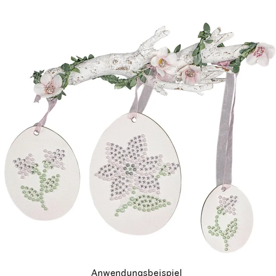 Strass-Ornamente, Blumen 2, verschiedene Designs und Farben, 5 Bogen