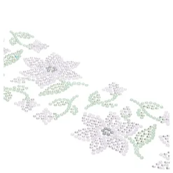 Strass-Ornamente, Blumen 2, verschiedene Designs und Farben, 5 Bogen