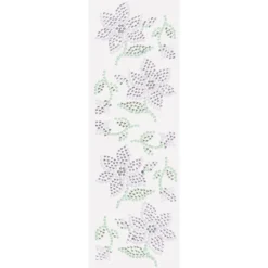 Strass-Ornamente, Blumen 2, verschiedene Designs und Farben, 5 Bogen