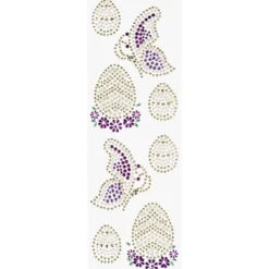 Strass-Ornamente & -Bordüren, Frühlingszeit 1, mehrfarbig & veredelt, 5 Bogen