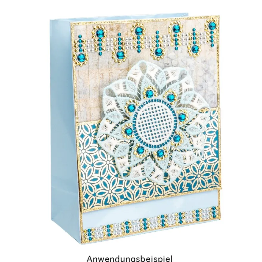 Strass-Ornamente, Bordüren & Ornamentik, mehrfarbig, teilweise mit Veredelung, 5 Bogen