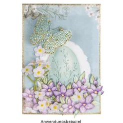 Strass-Ornamente, Frühlingszeit, mehrfarbig, teilweise mit Veredelung, 5 Bogen