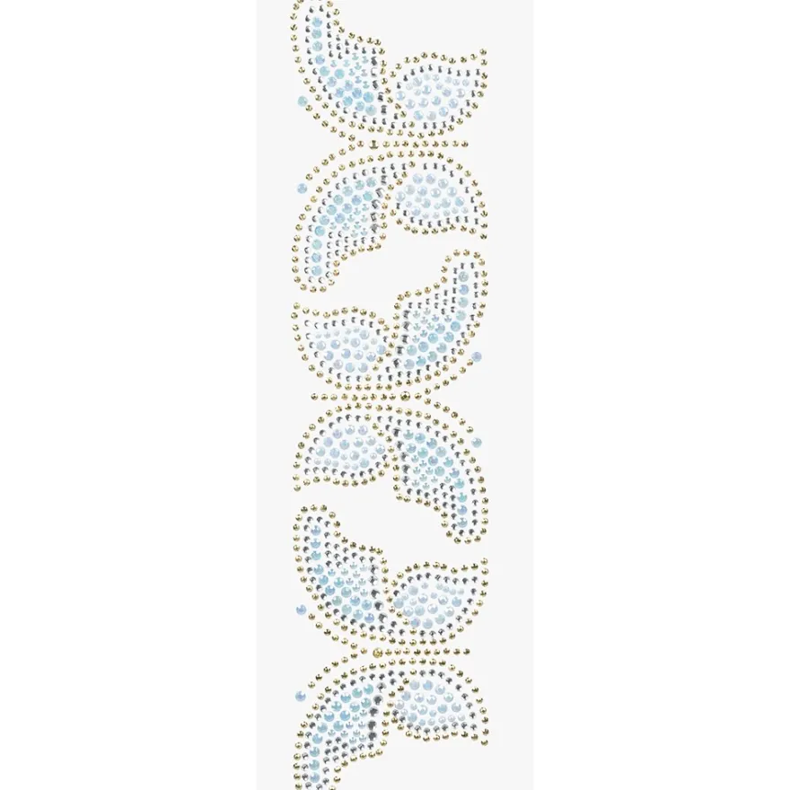 Strass-Ornamente, Frühlingszeit 2, mehrfarbig & veredelt, 5 Bogen