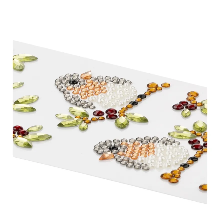 Strass-Ornamente, Herbstmotive, mehrfarbig, teilweise mit Veredelung, 5 Bogen