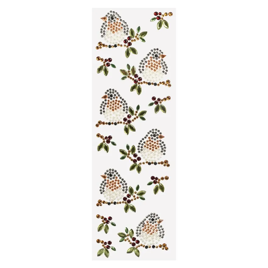 Strass-Ornamente, Herbstmotive, mehrfarbig, teilweise mit Veredelung, 5 Bogen