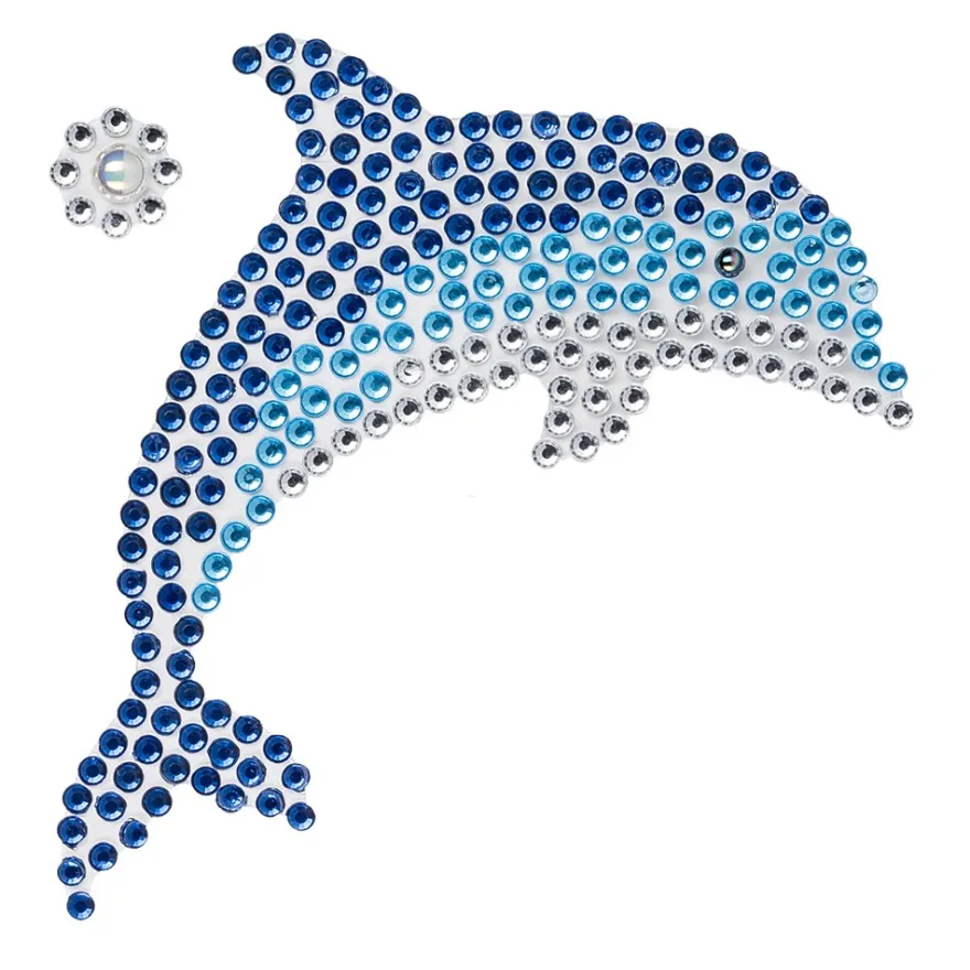 Strass-Ornamente, Maritim, mehrfarbig & veredelt, 5 Bogen