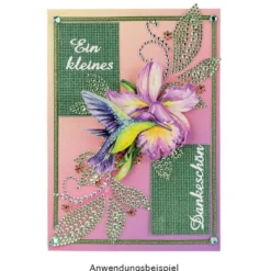 Strass-Ornamente, Sortierung 1, mehrfarbig, teilweise mit Veredelung, 5 Bogen