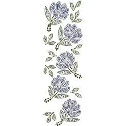 Strass-Ornamente, Sortierung 1, mehrfarbig, teilweise mit Veredelung, 5 Bogen