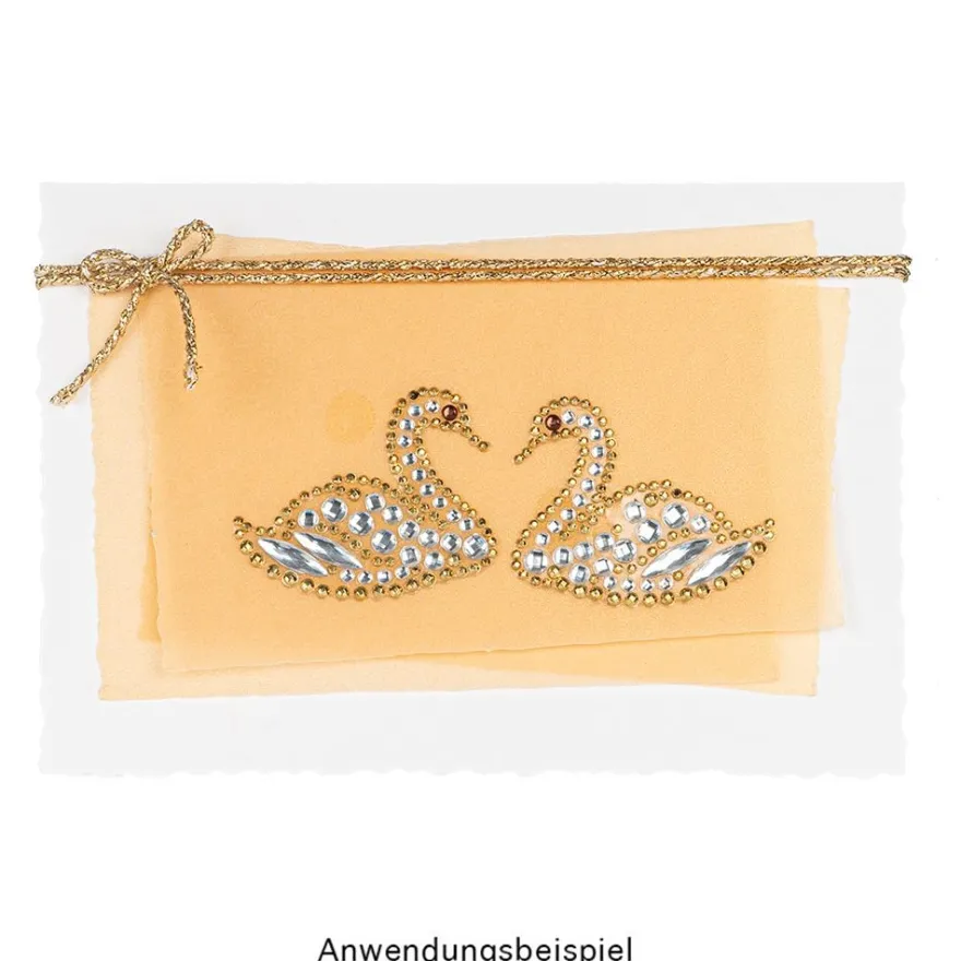Strass-Ornamente, Sortierung 4, mehrfarbig, teilweise mit Veredelung, 5 Bogen
