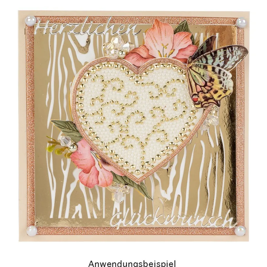 Strass-Ornamente, Sortierung 2, mehrfarbig, teilweise mit Veredelung, 5 Bogen