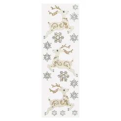 Strass-Ornamente, Weihnachtsmotive, mehrfarbig, teilweise mit Veredelung, 5 Bogen