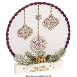 Strass-Ornamente, Weihnachtsschmuck, mehrfarbig, teilweise mit Veredelung, 5 Bogen