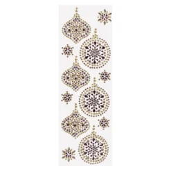Strass-Ornamente, Weihnachtsschmuck, mehrfarbig, teilweise mit Veredelung, 5 Bogen