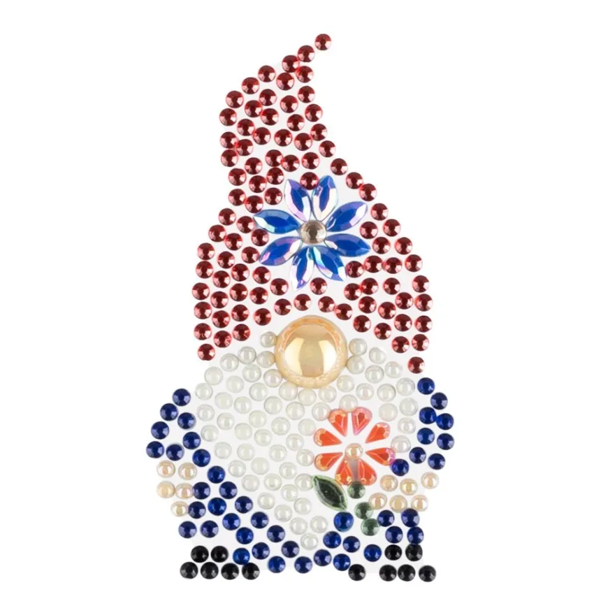 Strass-Ornamente, Wichtel 1, mehrfarbig, teilweise mit Veredelung, 1 Bogen