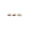 Strass-Rondelle, multicolor, Ø 7mm, mit 6 farbigen Strasssteinen, 100 Stück