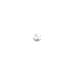 Strass-Rondell mit Strass-Steinen, Ø 4mm, 10 Stück, silber