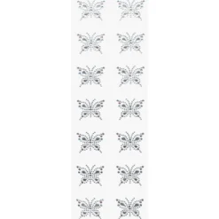 Strass-Schmetterlinge, 14 Sticker, selbstklebend, facettierte Schmucksteine