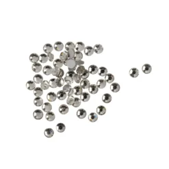 Strass-Steine, Kristall-Glas, facettiert, Ø 3mm, 1,6mm hoch, klar-transparent, 500 Stück