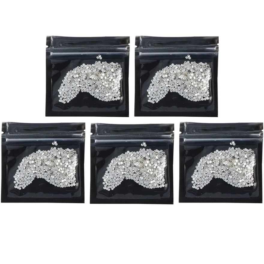 Strass-Steine, Kristall-Glas, facettiert, Ø3mm, 1,6mm hoch, klar-transparent, 2500 Stück