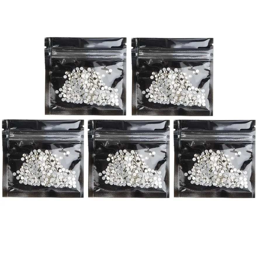 Strass-Steine, Kristall-Glas, facettiert, Ø4mm, 2mm hoch, klar-transparent, 1000 Stück