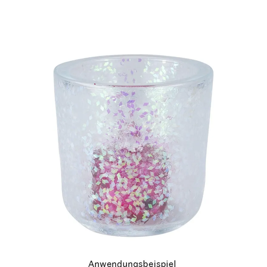 Streu-Deko Frost-Zauber 3, 40g, 2mm x 1mm, Raute, transparent-irisierend