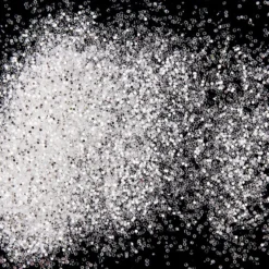 Streu-Deko Frost-Zauber 5, 2x 15g, Ø 0,8mm, Hexagon, weiß/silber