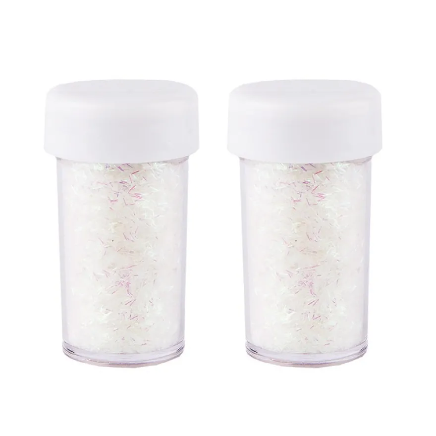 Streu-Deko Frost-Zauber 6, 2x 15g, 1,5mm, Stäbchen, transparent-irisierend
