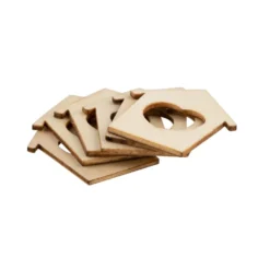 Streu-Deko, Holz, Frühling, 9 versch. Designs, je 6 Stück, 54-teilig