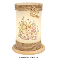 Streu-Deko, Holz, Frohe Ostern, 9 versch. Designs, je 6 Stück, 54-teilig