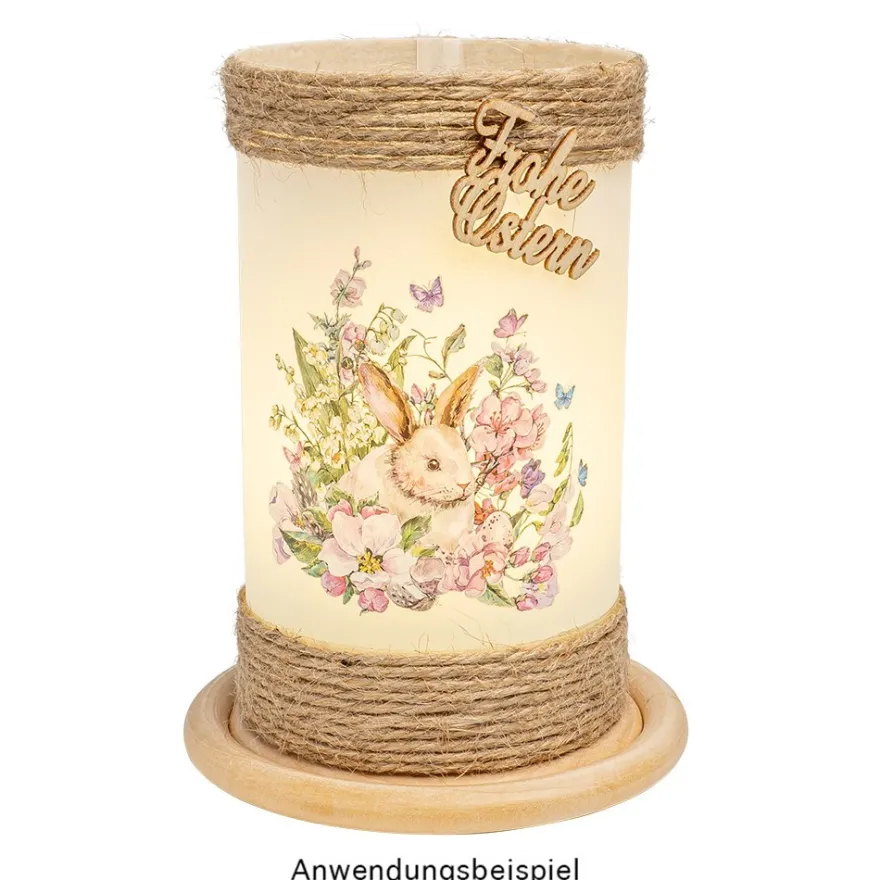 Streu-Deko, Holz, Frohe Ostern, 9 versch. Designs, je 6 Stück, 54-teilig