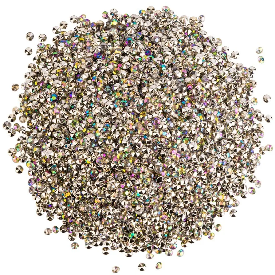 Streu-Diamanten, 4mm x 3mm, klar, irisierend, 90g