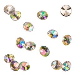 Streu-Diamanten, 4mm x 3mm, klar, irisierend, 90g