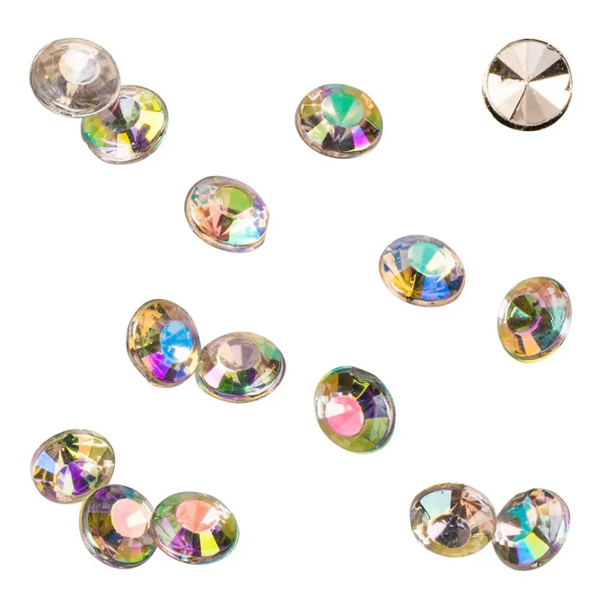 Streu-Diamanten, 4mm x 3mm, klar, irisierend, 90g