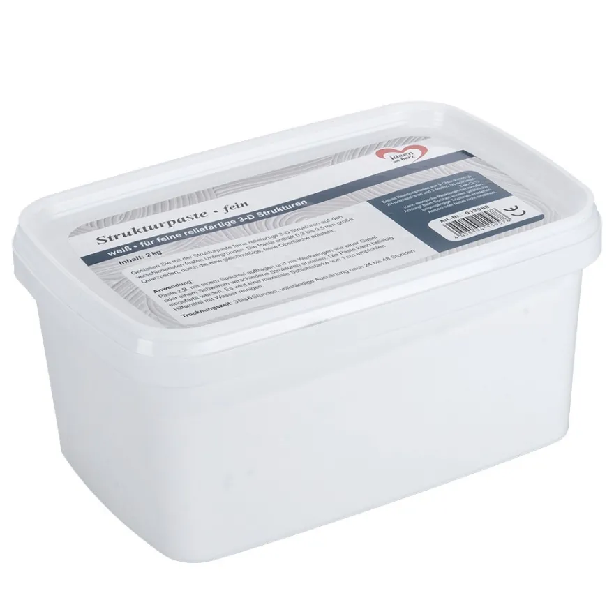 Strukturpaste fein, weiß, 2kg