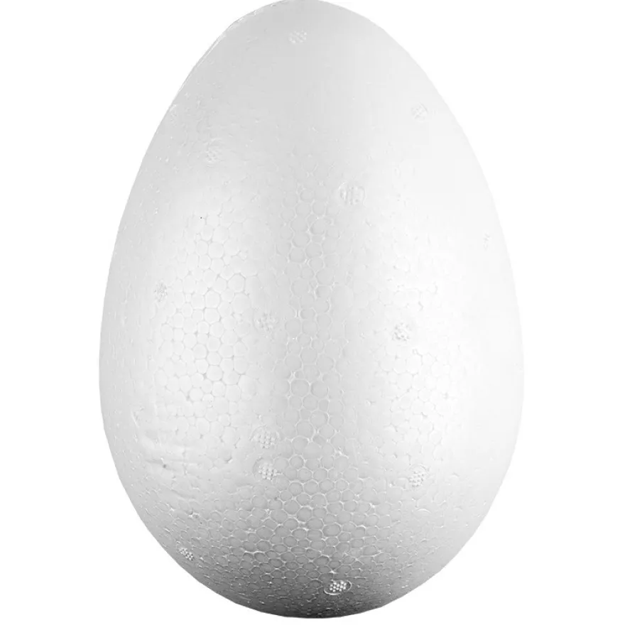 Styropor-Ei, 20cm hoch, Ø 14cm, 2-teilig