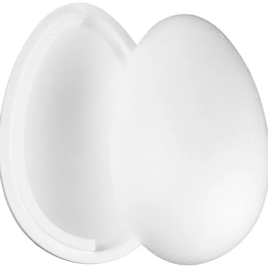Styropor-Ei, 2-teilig, 16 cm hoch, Ø 11 cm