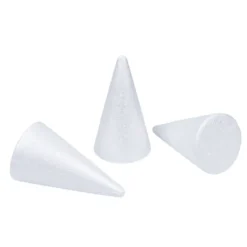 Styropor-Kegel, 12cm x 7cm, 3 Stück