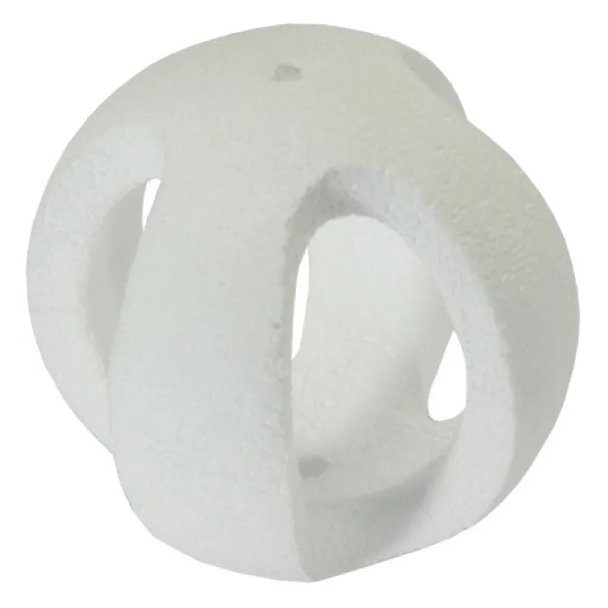 Styropor-Kugel mit 4 Ellipsenaussparungen, 2-teilig, Ø12cm