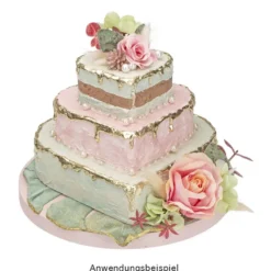 Styropor-Torte, 3 Styropor-Podeste in Herzform