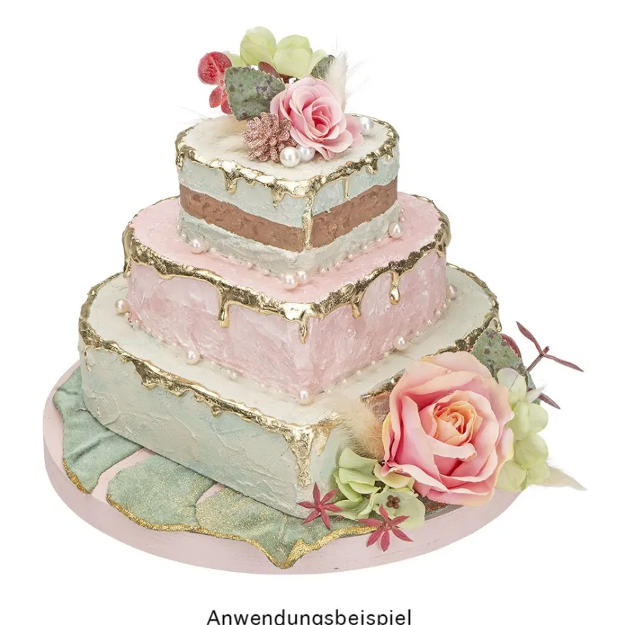 Styropor-Torte, 3 Styropor-Podeste in Herzform