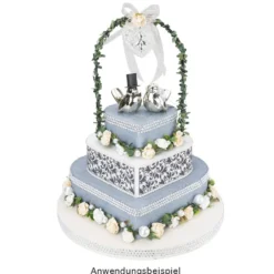Styropor-Torte, 3 Styropor-Podeste in Herzform