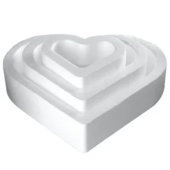 Styropor-Torte, 3 Styropor-Podeste in Herzform
