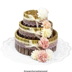 Styropor-Torte, 3 Styropor-Podeste, Ø20 cm, Ø15 cm, Ø10 cm