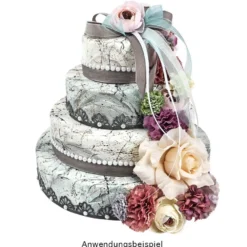 Styropor-Torte, 4 Styropor-Podeste, Ø25 cm, Ø20 cm, Ø15 cm, Ø10 cm
