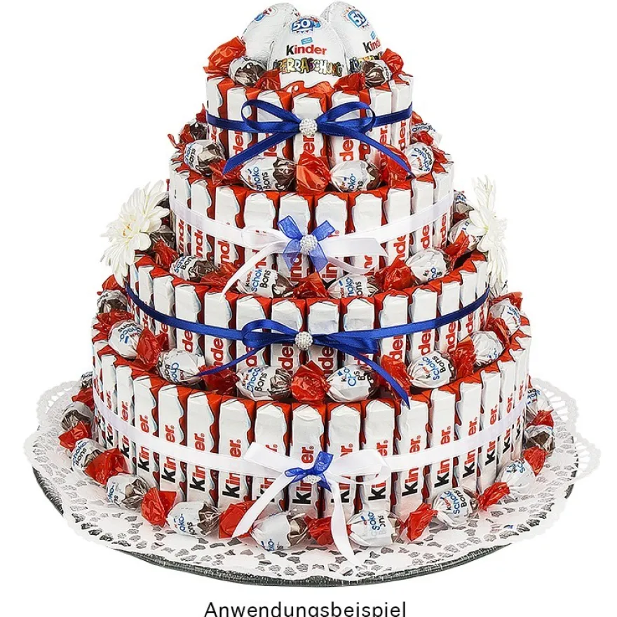 Styropor-Torte, 4 Styropor-Podeste, Ø25 cm, Ø20 cm, Ø15 cm, Ø10 cm