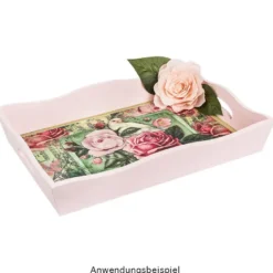 Tabletts aus Holz, 5,5cm x 31cm x 21cm & 6,5cm x 33cm x 23cm, 2 Stück